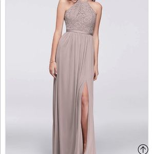 Open-back David's Bridal bridesmaid dress- cameo 4